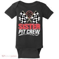 Sister Pit Crew Race Car Birthday Party Racing Family Baby Bodysuit thumb 0