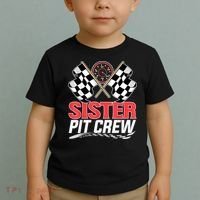 Sister Pit Crew Race Car Birthday Party Racing Family Toddler T-Shirt thumb 2