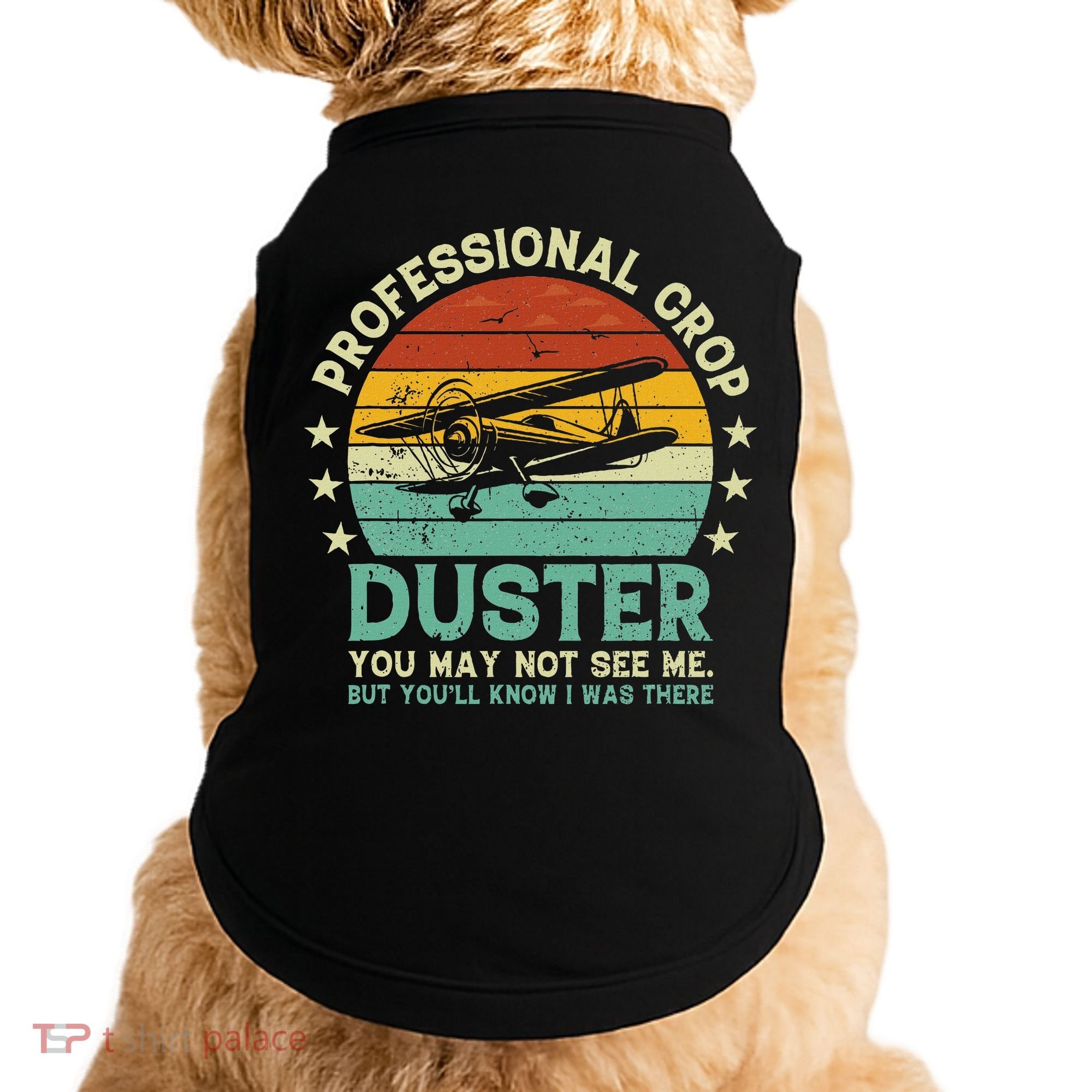Sarcastic Professional Crop Duster Funny Adult Doggie Tank