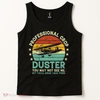Sarcastic Professional Crop Duster Funny Adult Tank Top thumb 2