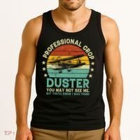 Sarcastic Professional Crop Duster Funny Adult Tank Top thumb 3