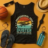 Sarcastic Professional Crop Duster Funny Adult Tank Top thumb 4