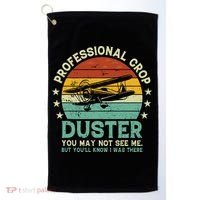 Sarcastic Professional Crop Duster Funny Adult Golf Towel thumb 0