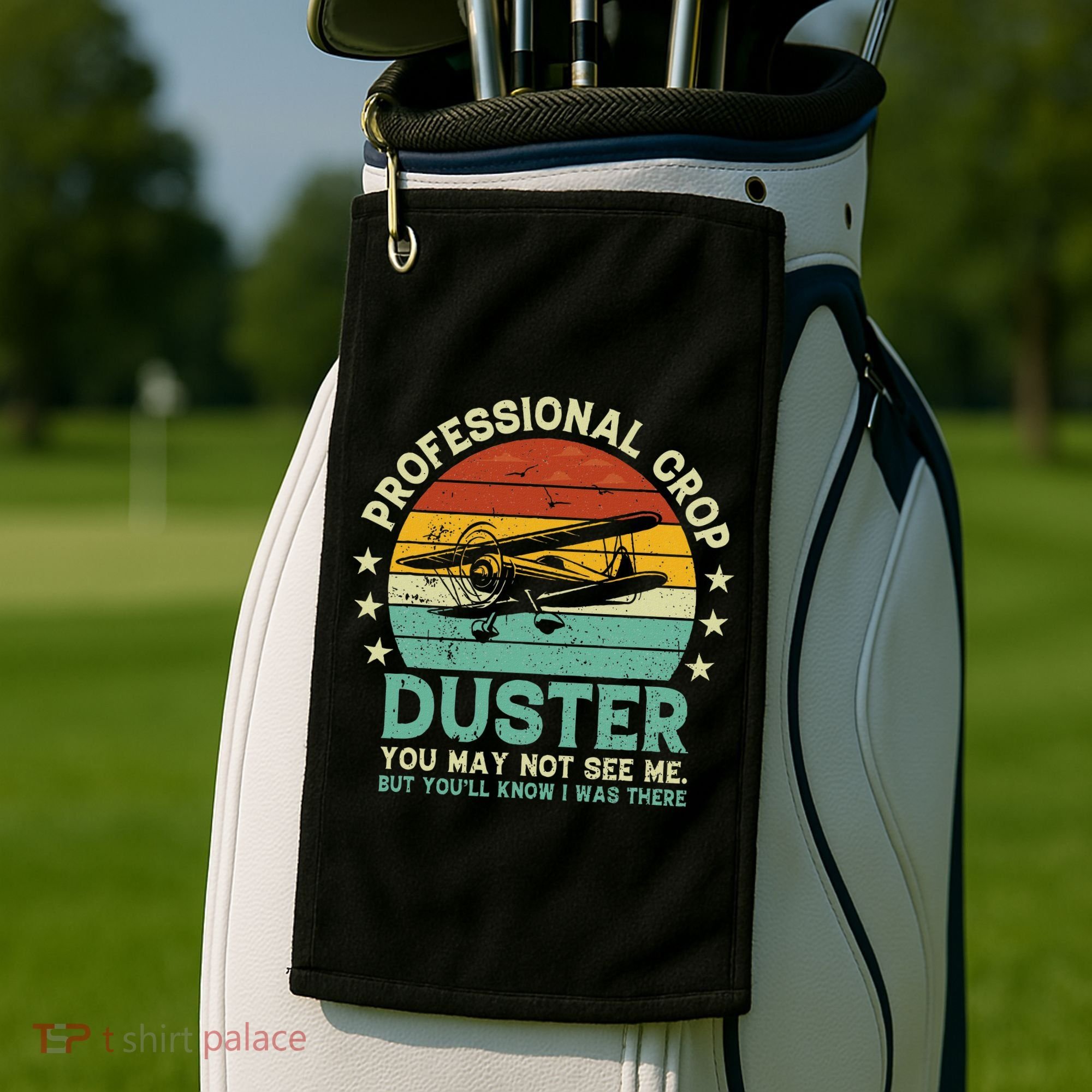 Sarcastic Professional Crop Duster Funny Adult Golf Towel