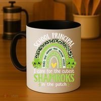 School Principal Cutest Shamrocks St Patricks Day Principal Gift Coffee Mug thumb 4
