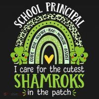 School Principal Cutest Shamrocks St Patricks Day Principal Gift Women's Hoodie thumb 2