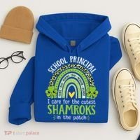 School Principal Cutest Shamrocks St Patricks Day Principal Gift Hoodie thumb 4