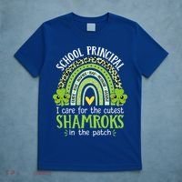 School Principal Cutest Shamrocks St Patricks Day Principal Gift T-Shirt thumb 5