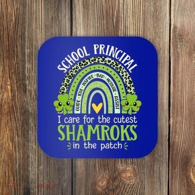 School Principal Cutest Shamrocks St Patricks Day Principal Gift Coaster
