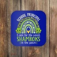 School Principal Cutest Shamrocks St Patricks Day Principal Gift Coaster thumb 0