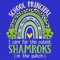 School Principal Cutest Shamrocks St Patricks Day Principal Gift Mousepad thumb 1
