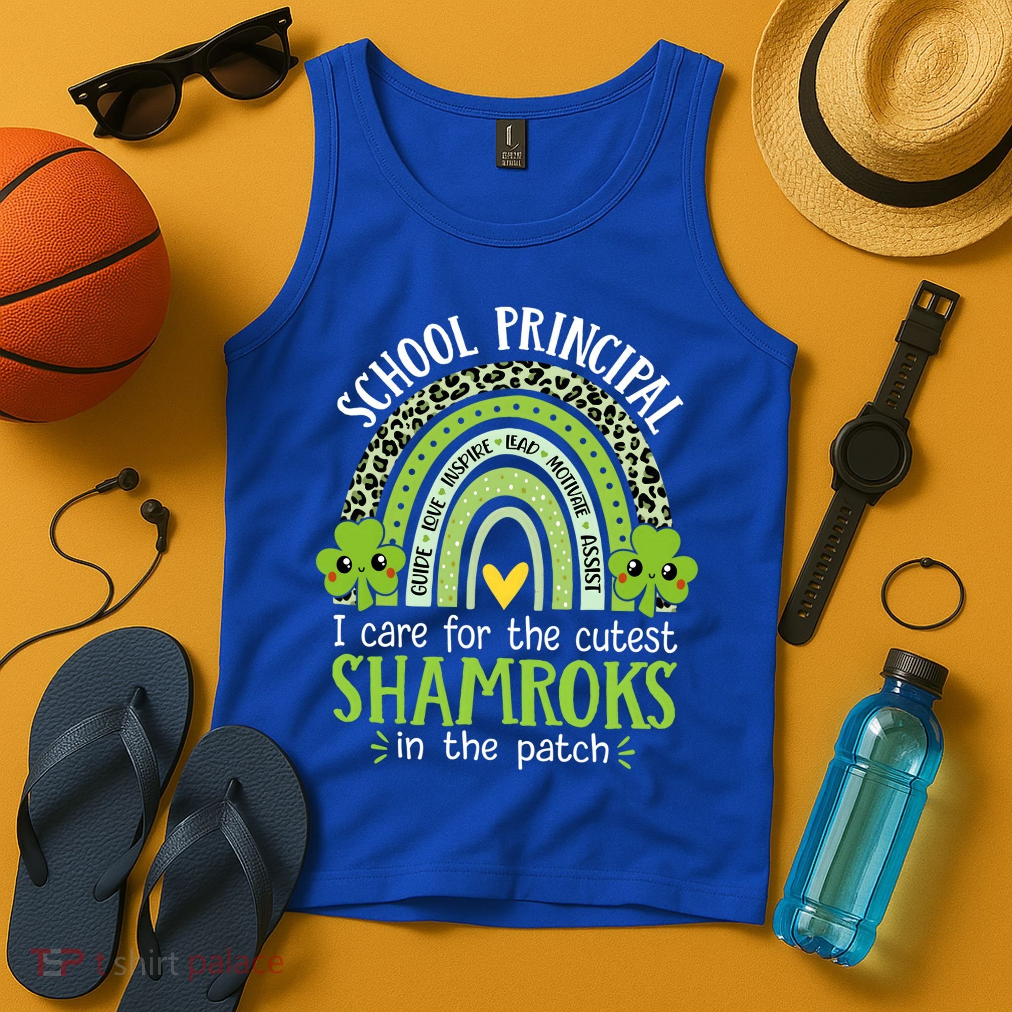 School Principal Cutest Shamrocks St Patricks Day Principal Gift Tank Top