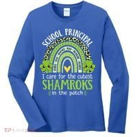 School Principal Cutest Shamrocks St Patricks Day Principal Gift Women's Long Sleeve Shirt thumb 0