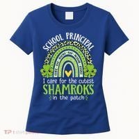 School Principal Cutest Shamrocks St Patricks Day Principal Gift Women's T-Shirt thumb 0