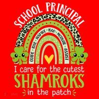 School Principal Cutest Shamrocks St Patricks Day Principal Gift Santa Hat thumb 1