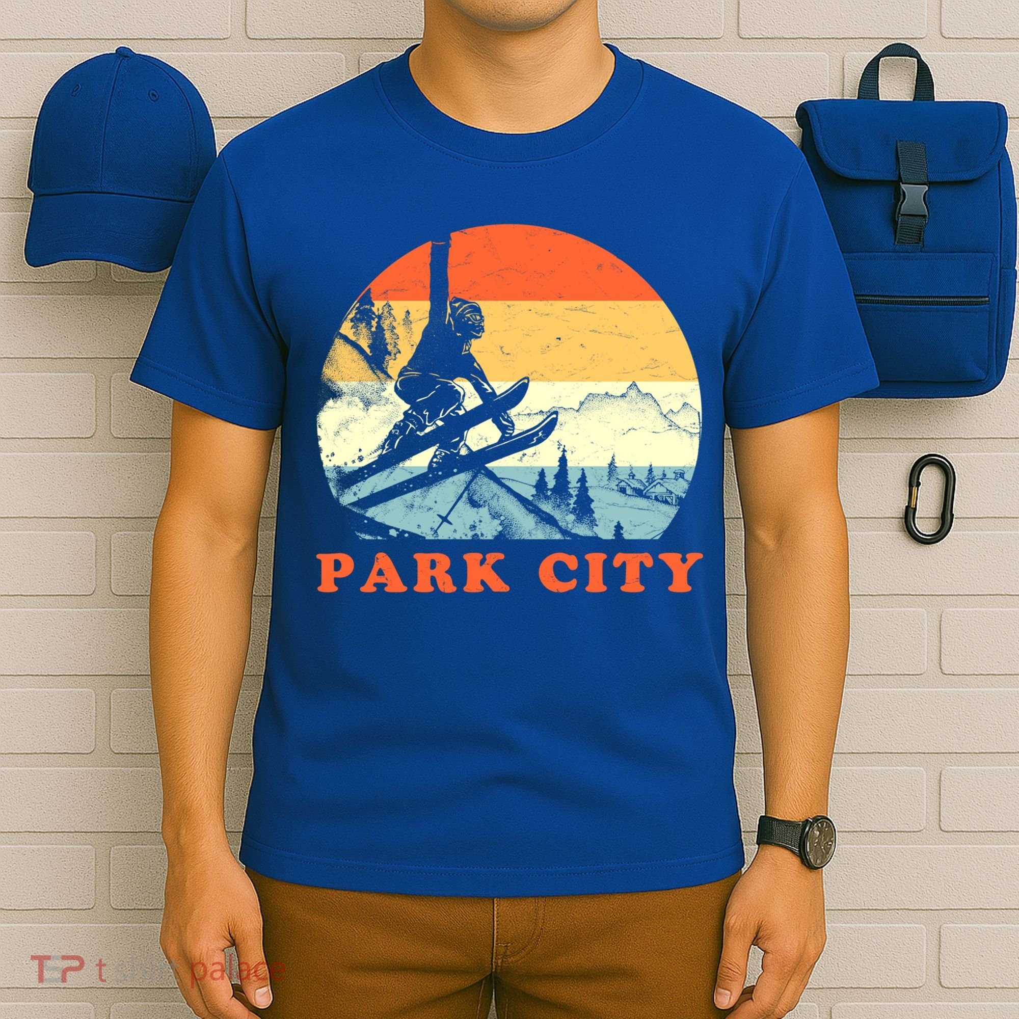 Ski Park City Utah Vintage Snow Skiing Vacation Meaningful Gift T-Shirt