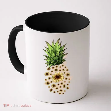 Sunflower Pineapple Cute Coffee Mug