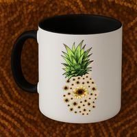 Sunflower Pineapple Cute Coffee Mug thumb 2