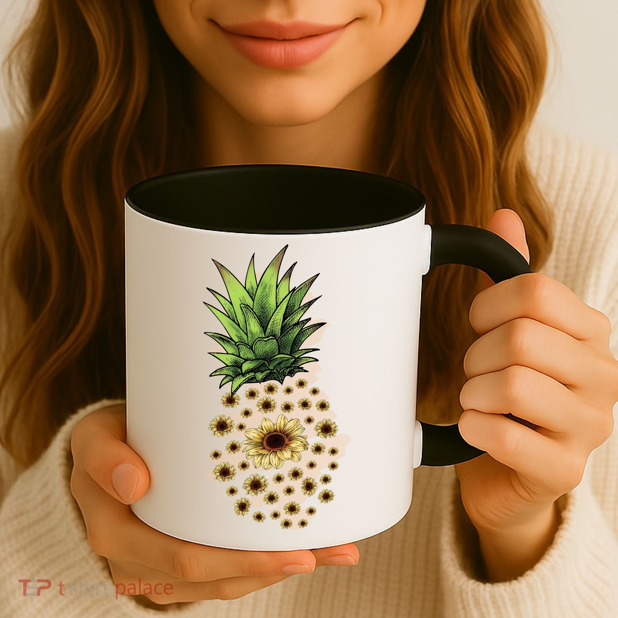 Sunflower Pineapple Cute Coffee Mug