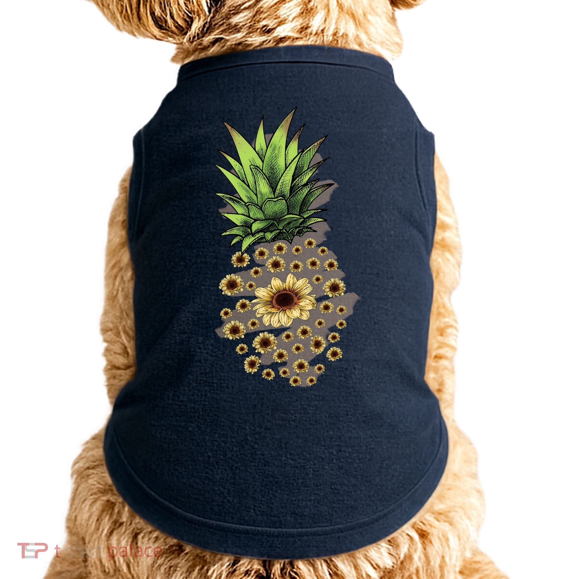Sunflower Pineapple Cute Doggie Tank