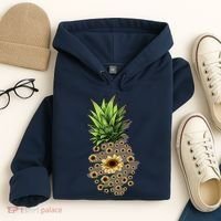 Sunflower Pineapple Cute Hoodie thumb 4