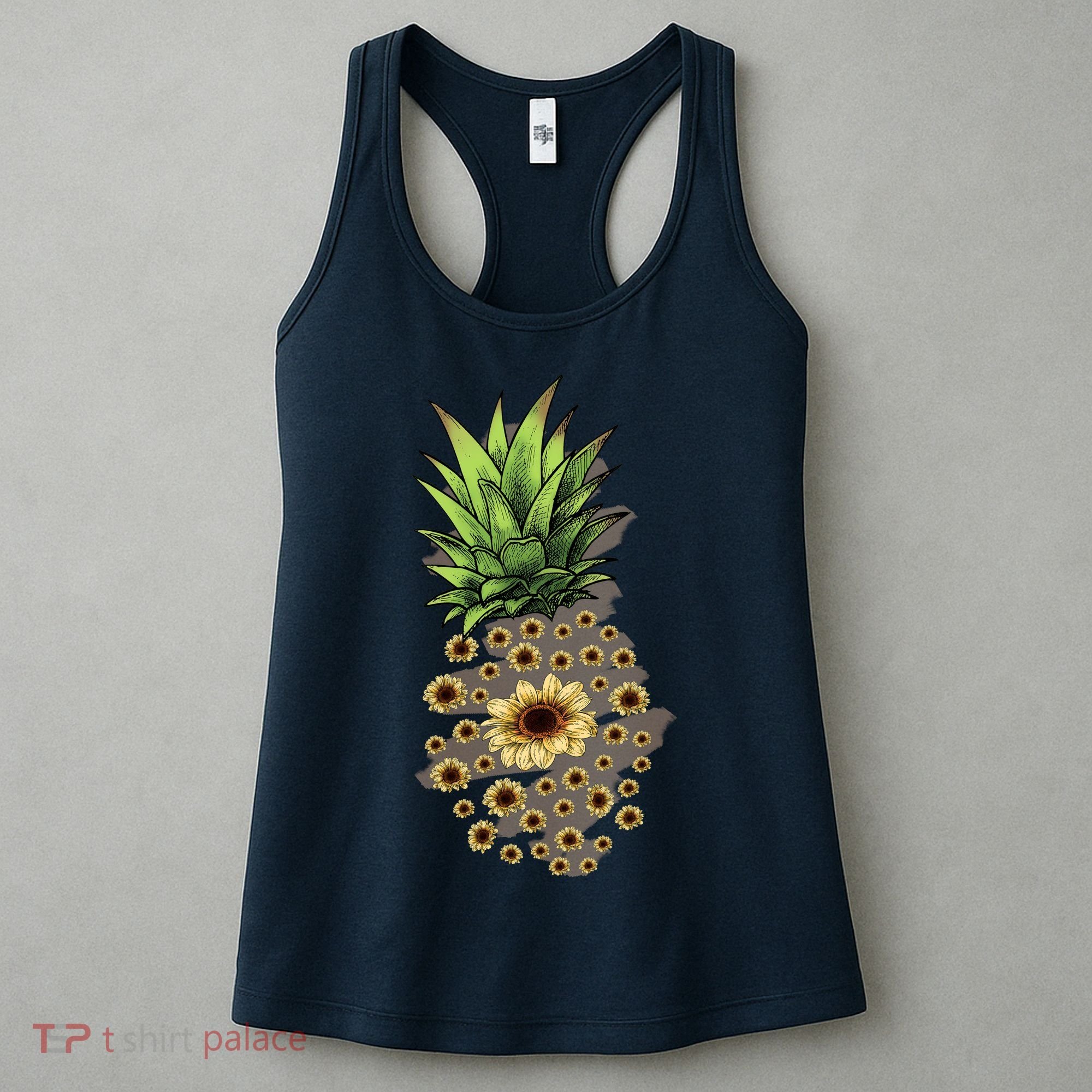 Sunflower Pineapple Cute Women's Tank Top
