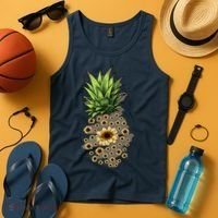 Sunflower Pineapple Cute Tank Top thumb 4