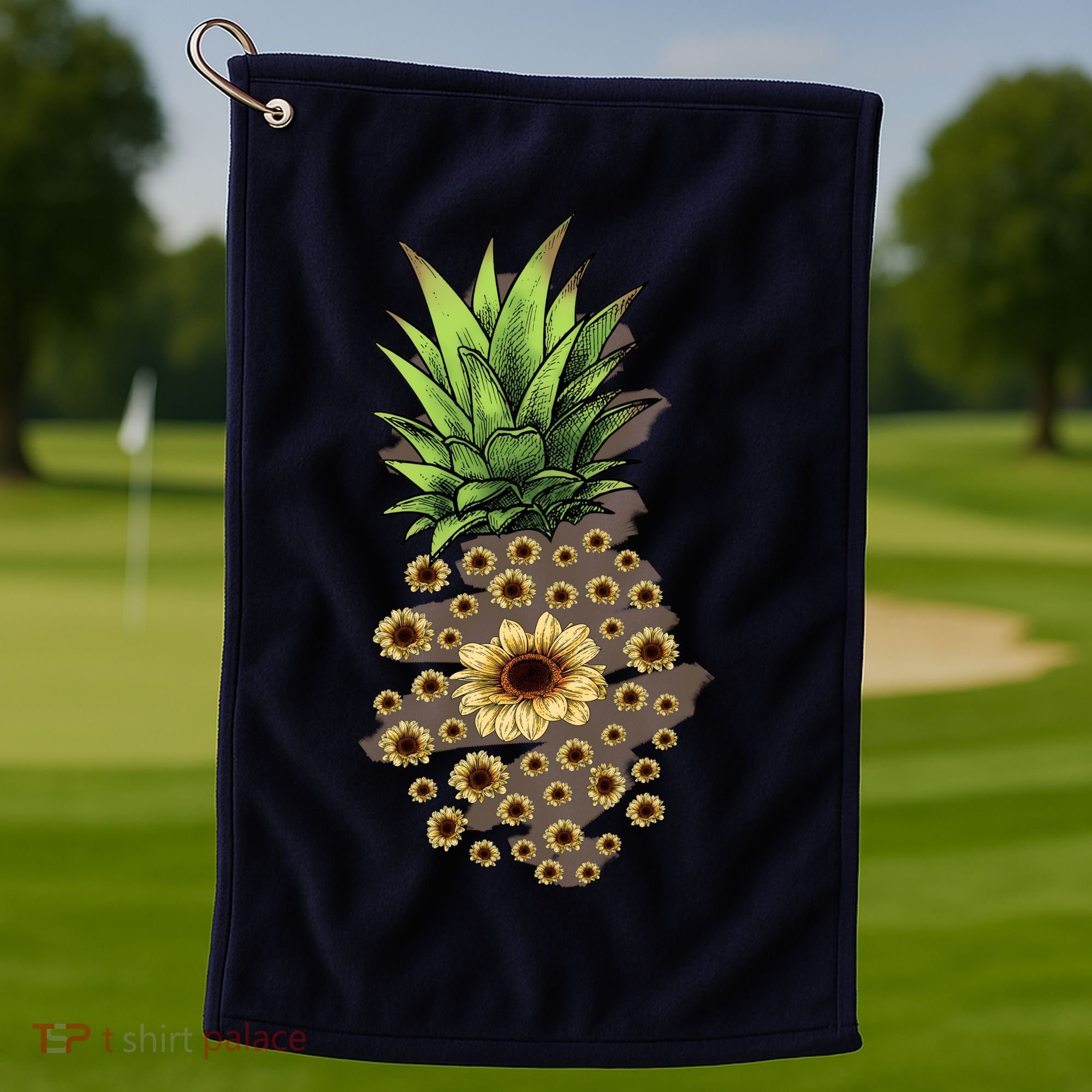 Sunflower Pineapple Cute Golf Towel