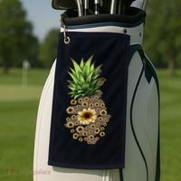 Sunflower Pineapple Cute Golf Towel thumb 2