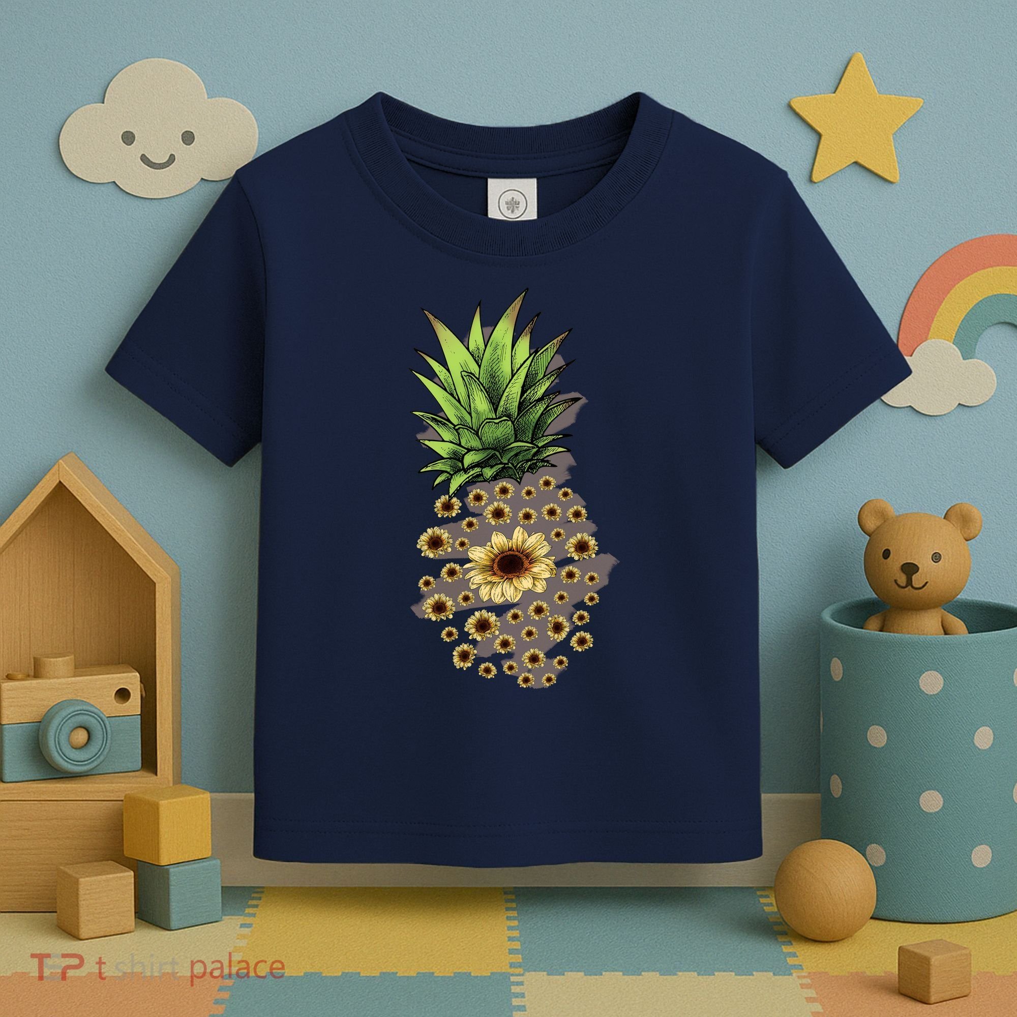 Sunflower Pineapple Cute Toddler T-Shirt