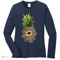 Sunflower Pineapple Cute Women's Long Sleeve Shirt thumb 0