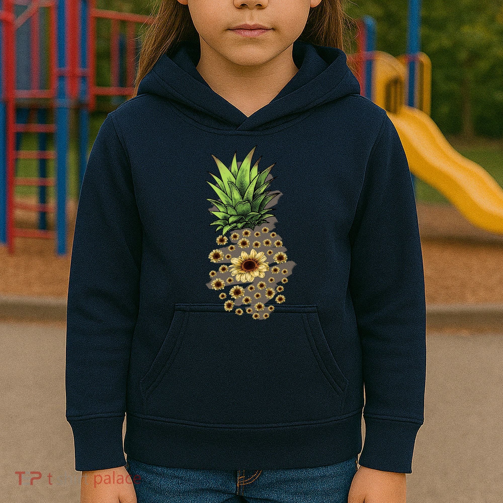 Sunflower Pineapple Cute Kids Hoodie