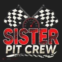 Sister Pit Crew Race Car Lover Racing Family Matching Funny Comfort Colors Boxy T-Shirt thumb 3
