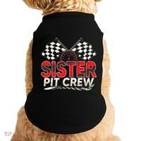 Sister Pit Crew Race Car Lover Racing Family Matching Funny Doggie Tank thumb 0