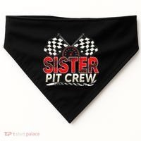 Sister Pit Crew Race Car Lover Racing Family Matching Funny USA-Made Doggie Bandana thumb 0