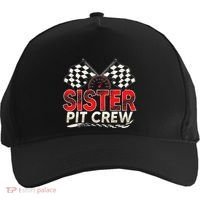 Sister Pit Crew Race Car Lover Racing Family Matching Funny Five-Panel Snapback Cap thumb 0