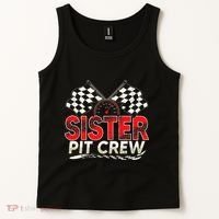 Sister Pit Crew Race Car Lover Racing Family Matching Funny Tank Top thumb 2