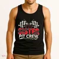 Sister Pit Crew Race Car Lover Racing Family Matching Funny Tank Top thumb 3