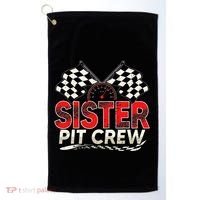 Sister Pit Crew Race Car Lover Racing Family Matching Funny Golf Towel thumb 0
