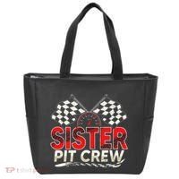 Sister Pit Crew Race Car Lover Racing Family Matching Funny Tote Bag thumb 0