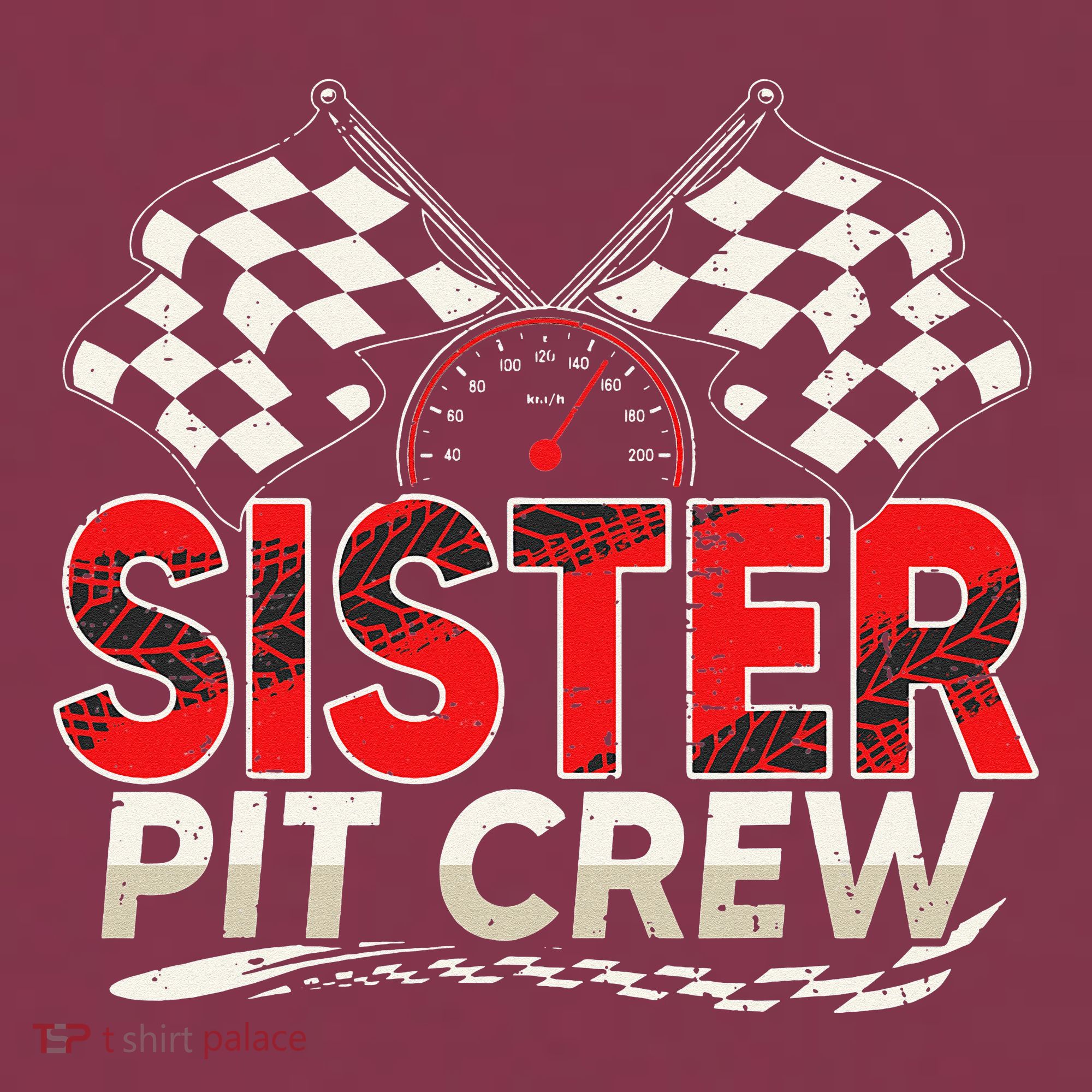 Sister Pit Crew Race Car Lover Racing Family Matching Funny 16oz Travel Tumbler