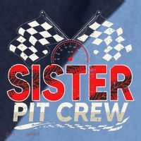Sister Pit Crew Race Car Lover Racing Family Matching Funny Raglan Baseball Sleeve Shirt thumb 2