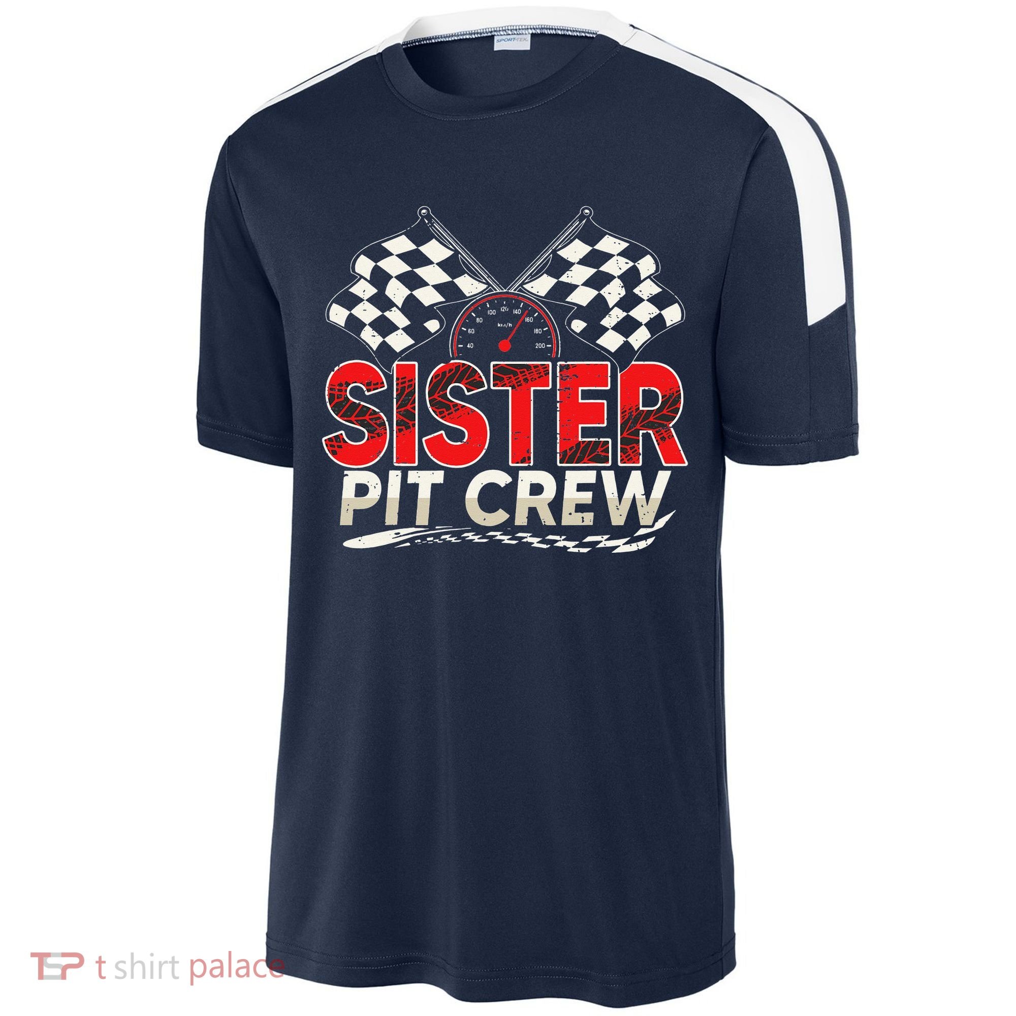 Sister Pit Crew Race Car Lover Racing Family Matching Funny Sport-Tek Competitor United Soccer Jersey