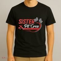 Sister Pit Crew Race Car Birthday Party Racing Family T-Shirt thumb 3
