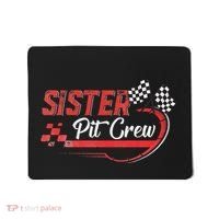 Sister Pit Crew Race Car Birthday Party Racing Family Mousepad thumb 0
