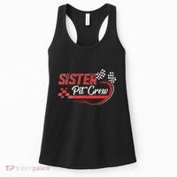 Sister Pit Crew Race Car Birthday Party Racing Family Women's Tank Top thumb 0