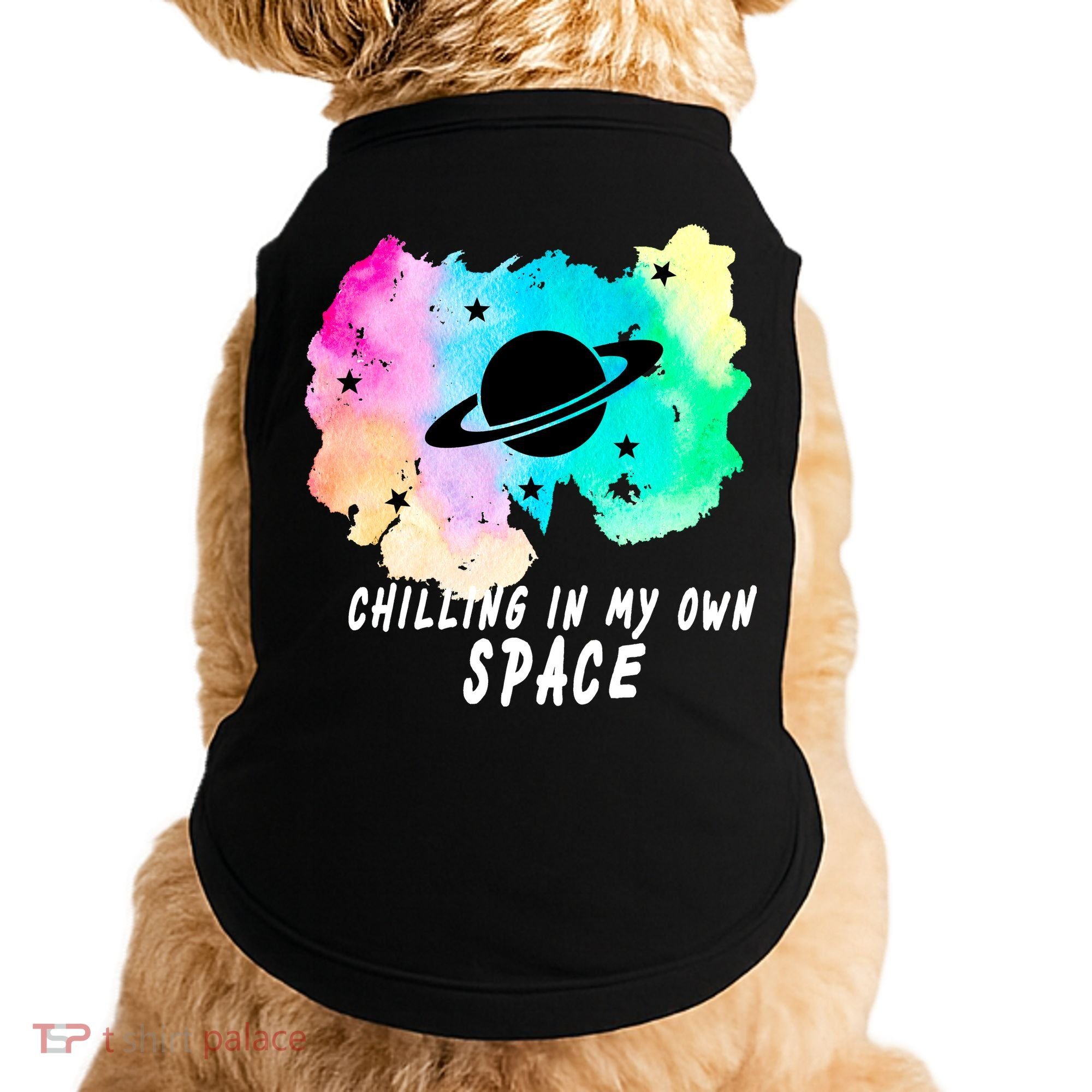 Space Planets Celestial UFO Universe Galaxy Stars Saturn Sky Doggie Tank