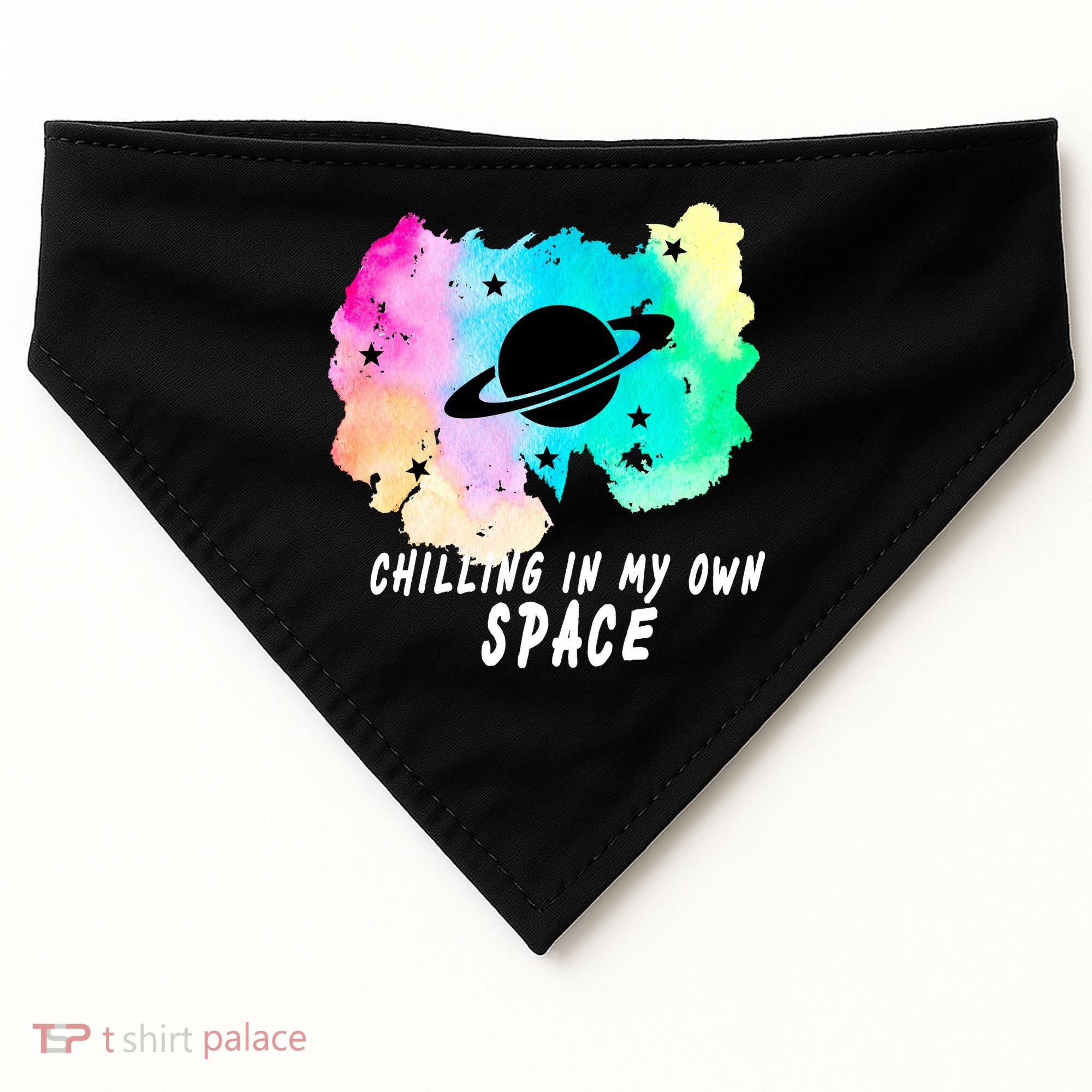 Space Planets Celestial UFO Universe Galaxy Stars Saturn Sky USA-Made Doggie Bandana