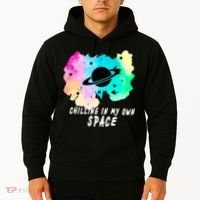 Space Planets Celestial UFO Universe Galaxy Stars Saturn Sky Hoodie thumb 2