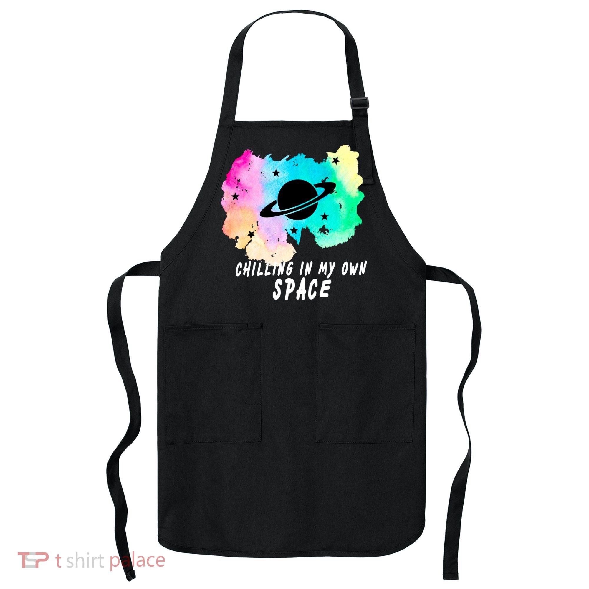 Space Planets Celestial UFO Universe Galaxy Stars Saturn Sky Apron